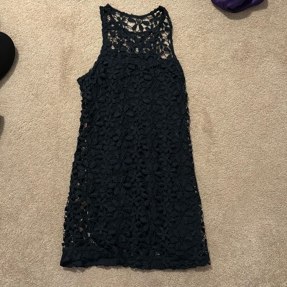 Navy floral dress